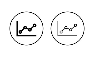 Growing graph Icons set. Chart sign and symbol. diagram icon