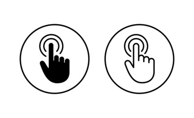 Hand cursor icons set. cursor sign and symbol. hand cursor icon clik