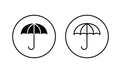 Umbrella icons set. umbrella sign and symbol
