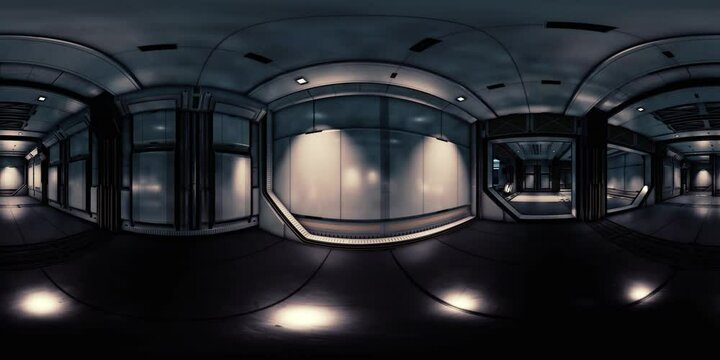 vr360 view of spaceship interior