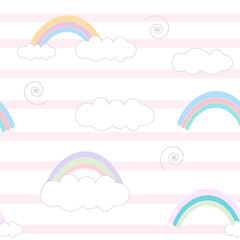 Sky seamless pattern.Vector illustration.