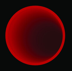 Red circle button on white background Abstract circle red vector backlight 