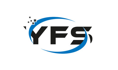 dots or points letter YFS technology logo designs concept vector Template Element