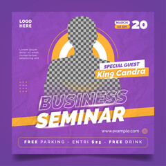 Purple Business Seminar Flyer or Social Media Banner