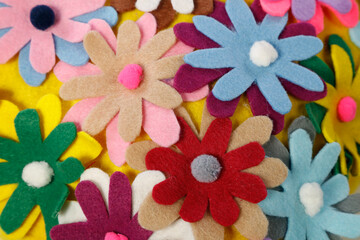 Fototapeta na wymiar Full color flower cushion details