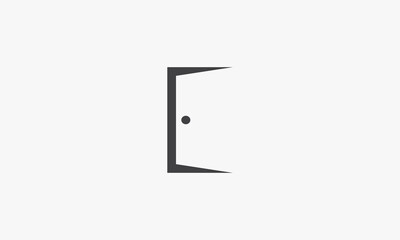 door vector illustration on white background. creative icon.