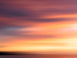 Long Exposure sunset, streaky colors in the sky, wallpaper, background