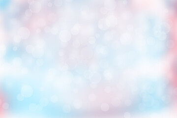 Beautiful sparkling abstract background blur,soft focus blue pink glow bokeh background. Spot focus, blurry light
