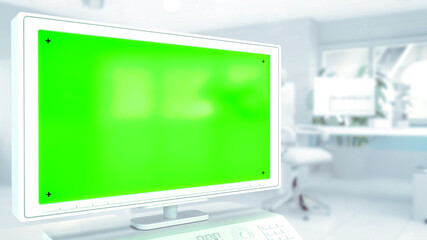 green screen medical device - mockup with empty space , design object 3D rendering