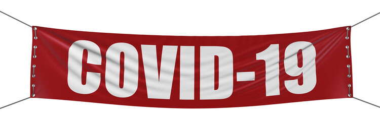 COVID 19 banner  (clipping path included)
