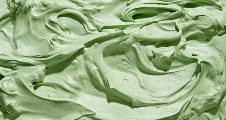 Speciality Japanese green tea or matcha ice cream texture