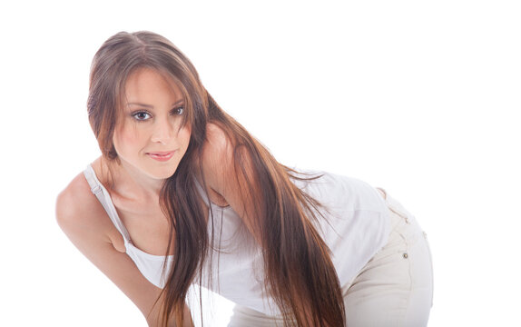 Attractive young woman smiling