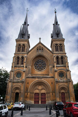 Obraz premium Facade of the church of Saint Remi in the city of Charleville-Mézière in France