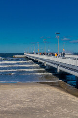 Obraz premium Strand Spaziergang von Kolberg an der Polnischen Ostsee - Polen