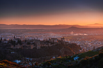 Atardecer en la Alhambra