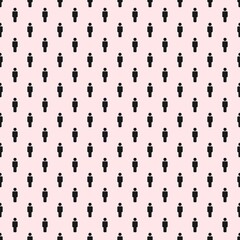 seamless pattern with man icon vector,group of people background