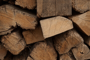 Diferentes texturas de madera cortada.