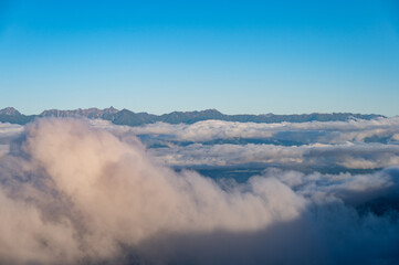 北アルプスと雲海
