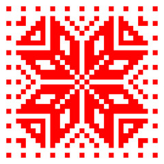 vector national ethnic folk slavic minimalist pattern isolated on white background. a traditional element of Ukrainian and Belarusian embroidery. useful as design and decoration element, print, tattoo