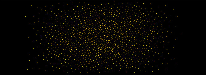 Shiny Polka Christmas Vector Panoramic Black