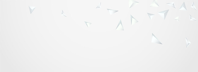 White Shapes Minimalist Vector Panoramic Gray