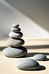 Zen stones cairn