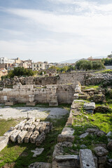 Fototapeta na wymiar Roman Agora archaeological site in Athens, Greece