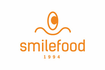 Smilefood Logo, Logo Design, Food company, Restaurant logo, Pictogram Logo, Pictorial Mark, Abstrak Mark
