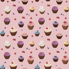 Cupcake pattern. 