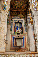 Entrance to one of Havelis in the Nawalgarh Rajasthan in India