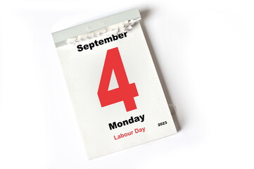  4 September 2023 Labour Day