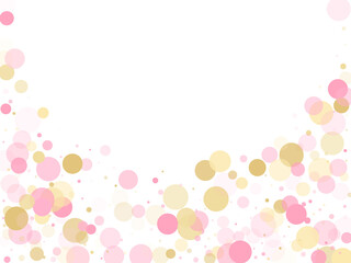 Bokeh confetti circles decoration holiday background.