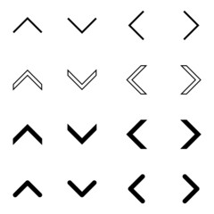 arrows line vector icon set