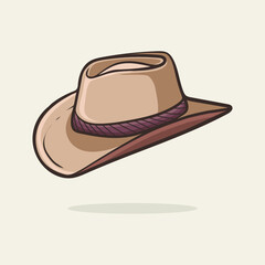 illustration of a brown hat