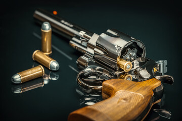 close up of an historical revolver