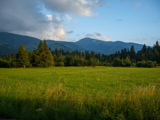 misty mountain tops in Slovenia national park