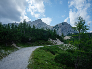 gravel hiking trails in Tatra mountains in Slovakia