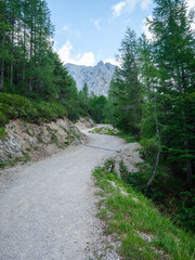 Obraz premium gravel hiking trails in Tatra mountains in Slovakia