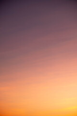 beautiful orange clouds  and sunlight on the blue sky perfect for the background, take in everning,Twilight,vertical