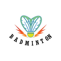 badminton logo icon vector design illustration