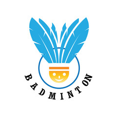 badminton logo icon vector design illustration