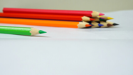 Fototapeta premium pencils on a white background