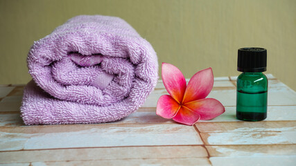 Obraz na płótnie Canvas spa still life with towel and orchid