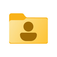User files folder icon. Personal documents directory. Desktop icons. My computer PC shortcut signs. System software and devices. New eleven inspired vector illustrations.