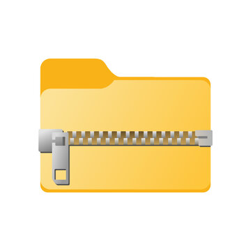 Stockvector Zip folder icon. Compressed directory. Archive files
