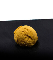 Still life artisan ice cream background