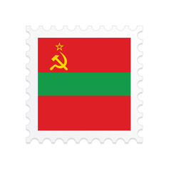 Transnistria flag postage stamp on white background. Vector illustration eps10.
