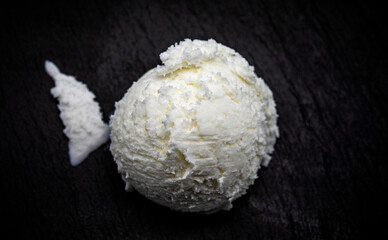 Still life artisan ice cream background