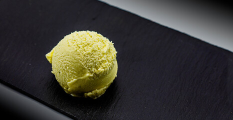 Still life artisan ice cream background