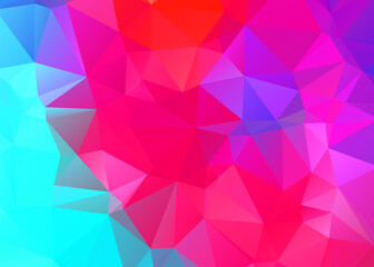 Geometric Pink abstract background. Triangle pattern. Colorful texture.